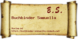Buchbinder Samuella névjegykártya